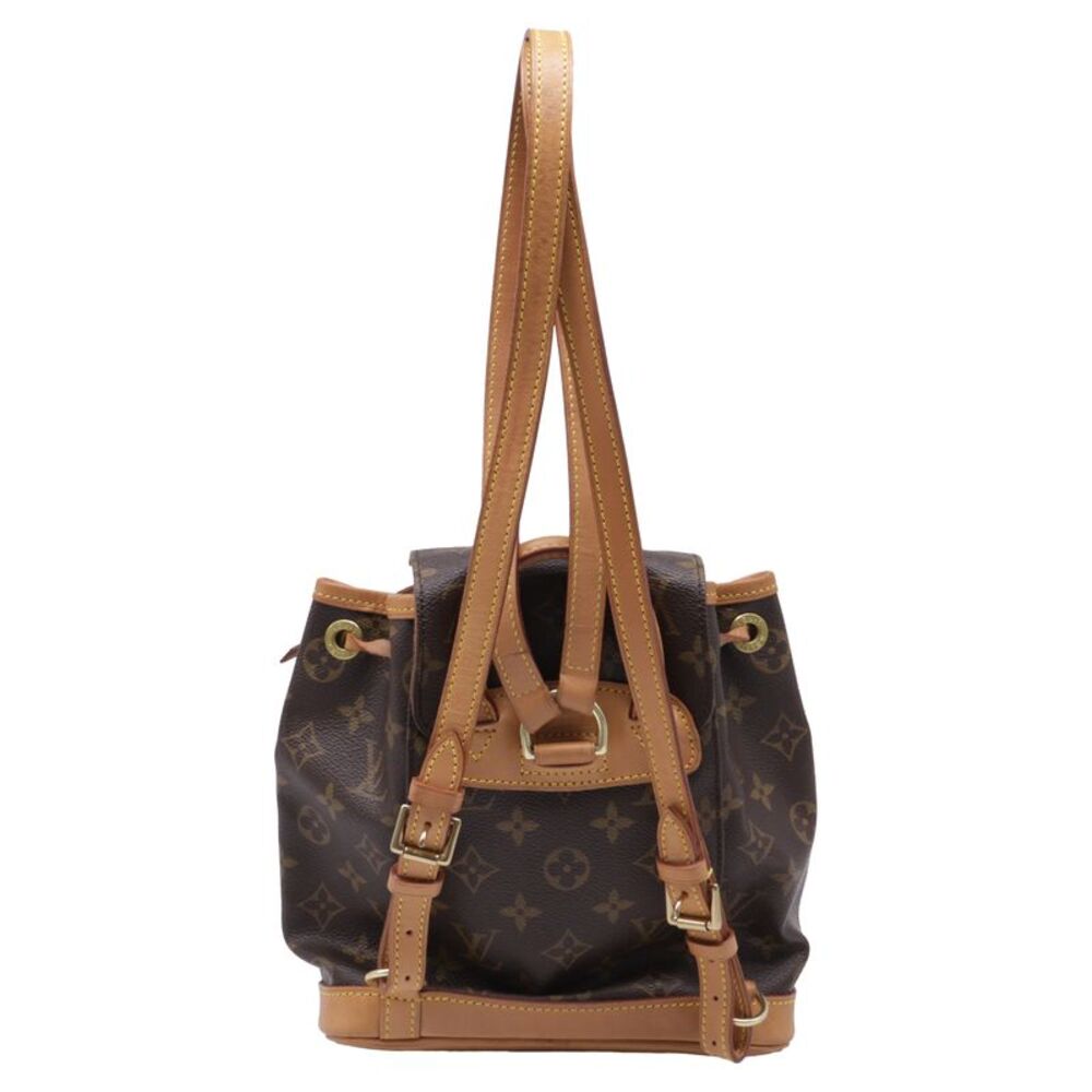 Louis Vuitton Montsouris Mini Backpack in Brown Coated Canvas - Picture 4 of 12
